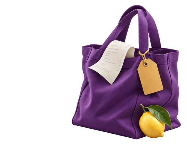 A reusable shopping tote filled with everyday household essentials